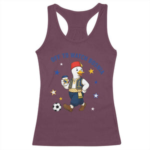 Off To Watch Bosnia Racerback Tank Top Funny Goose Fudbal Fan Gift