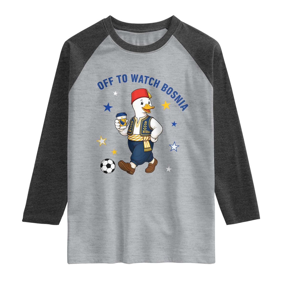 Off To Watch Bosnia Raglan Shirt Funny Goose Fudbal Fan Gift