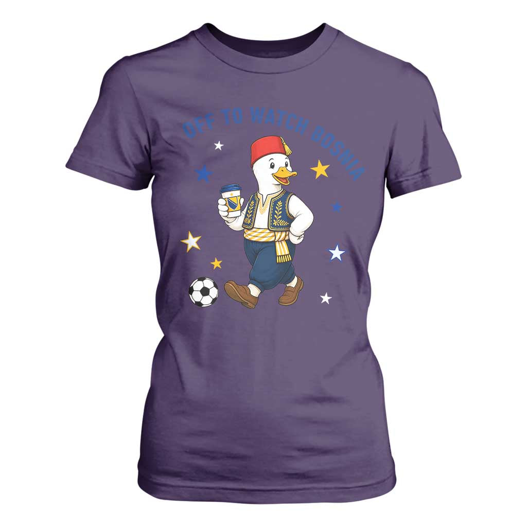Off To Watch Bosnia T Shirt For Women Funny Goose Fudbal Fan Gift