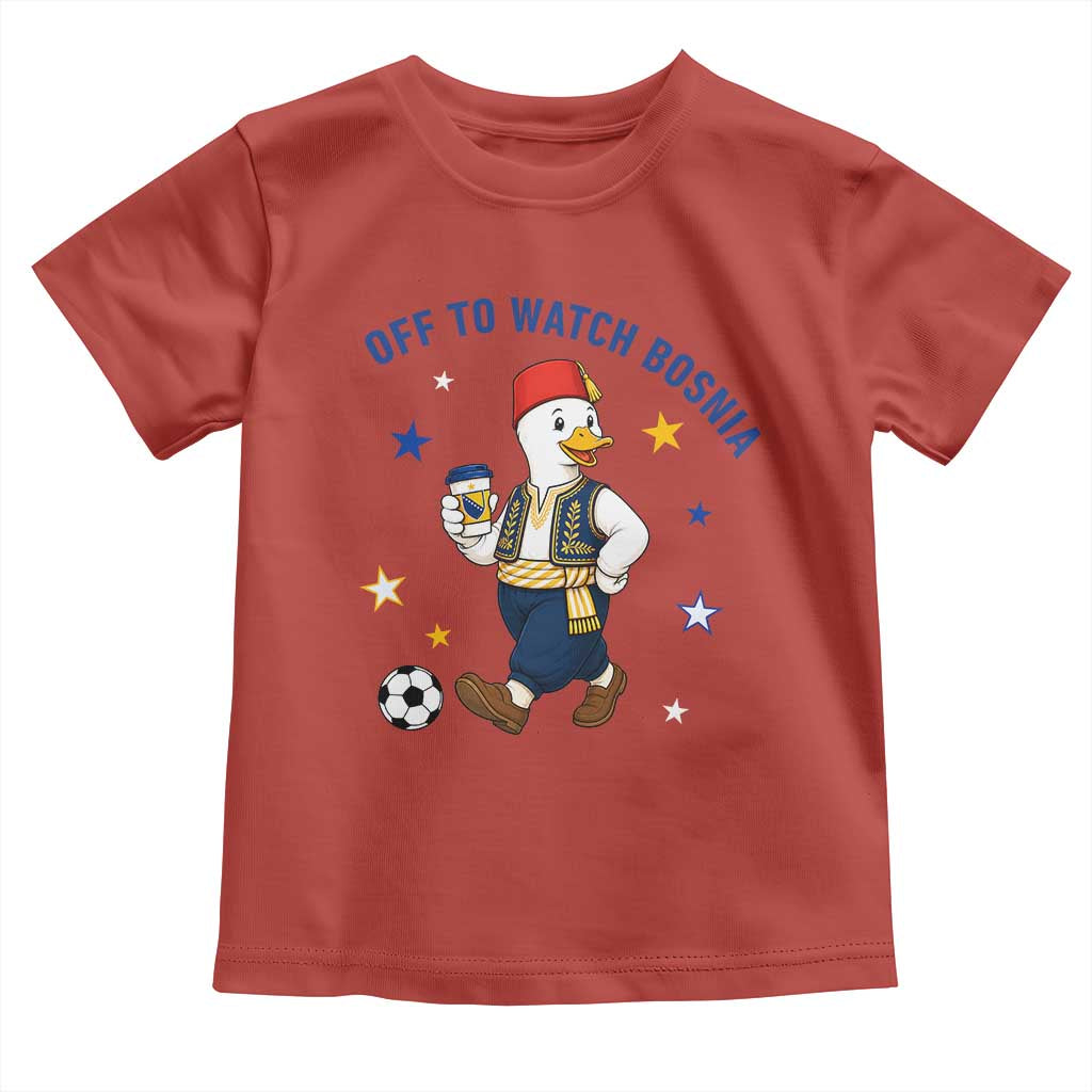 Off To Watch Bosnia Toddler T Shirt Funny Goose Fudbal Fan Gift