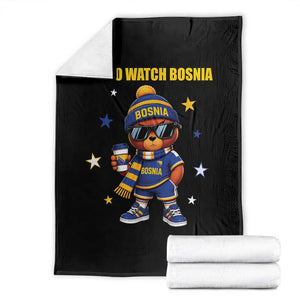 Bosnian Teddy Bear Fudbal Fan Throw Blanket Off To Watch Bosnia