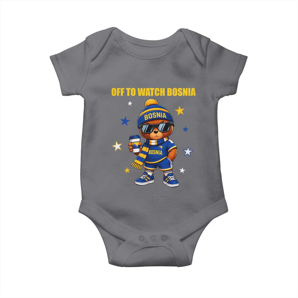 Bosnian Teddy Bear Fudbal Fan Baby Onesie Off To Watch Bosnia