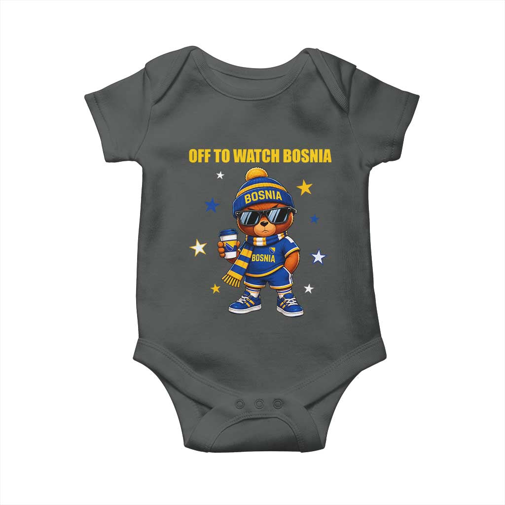 Bosnian Teddy Bear Fudbal Fan Baby Onesie Off To Watch Bosnia