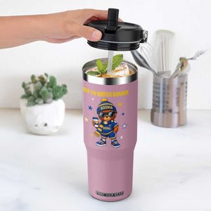 Bosnian Teddy Bear Fudbal Fan Flip Straw Tumbler Off To Watch Bosnia