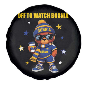 Bosnian Teddy Bear Fudbal Fan Spare Tire Cover Off To Watch Bosnia