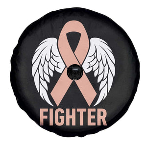 Endometrial Cancer Fighter Spare Tire Cover Peach Ribbon Angel Wings Survivor