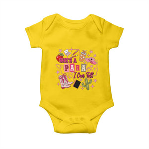 Funny Western Teacher Aide Graphic Baby Onesie She's A Para I Can Tell