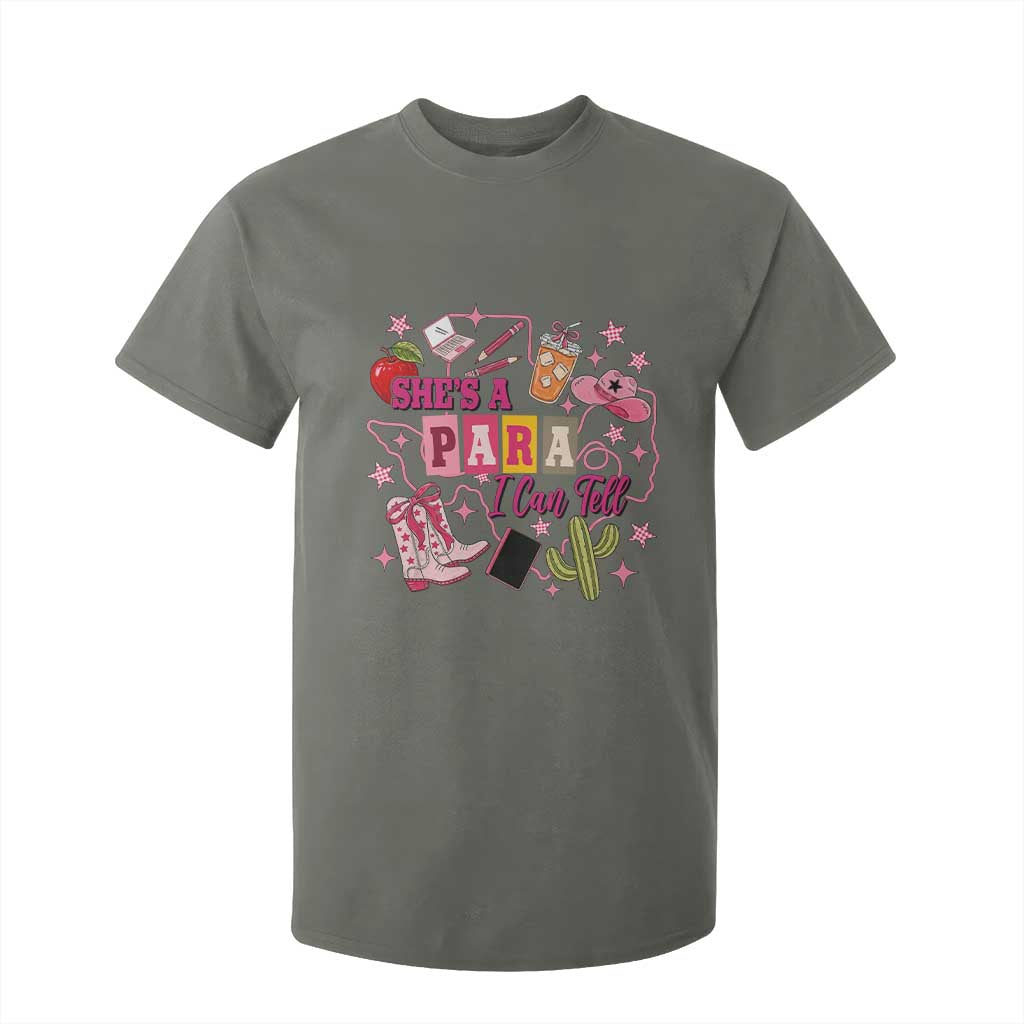 Funny Western Teacher Aide Graphic T Shirt For Kid She's A Para I Can Tell