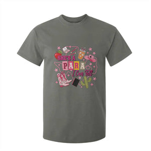 Funny Western Teacher Aide Graphic T Shirt For Kid She's A Para I Can Tell