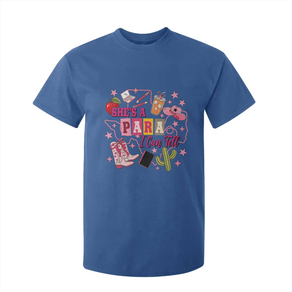 Funny Western Teacher Aide Graphic T Shirt For Kid She's A Para I Can Tell