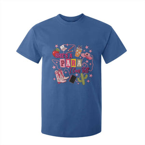 Funny Western Teacher Aide Graphic T Shirt For Kid She's A Para I Can Tell