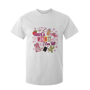 Funny Western Teacher Aide Graphic T Shirt For Kid She's A Para I Can Tell