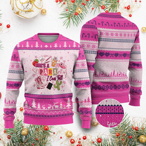 Funny Western Teacher Aide Graphic Ugly Christmas Sweater She's A Para I Can Tell