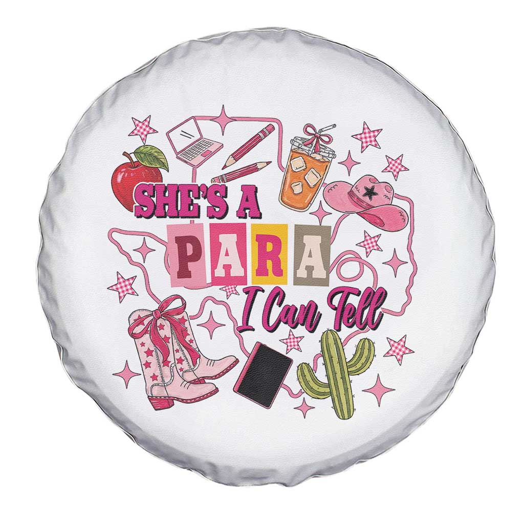 Funny Western Teacher Aide Graphic Spare Tire Cover She's A Para I Can Tell