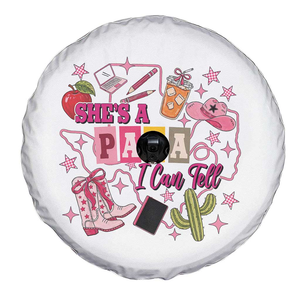Funny Western Teacher Aide Graphic Spare Tire Cover She's A Para I Can Tell