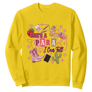 Funny Western Teacher Aide Graphic Sweatshirt She's A Para I Can Tell