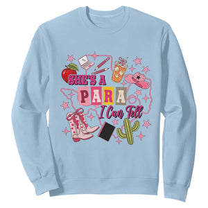 Funny Western Teacher Aide Graphic Sweatshirt She's A Para I Can Tell