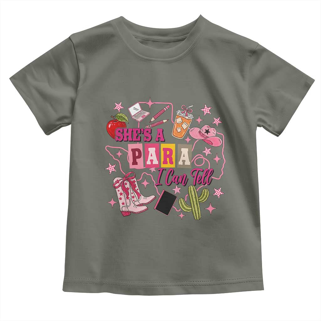 Funny Western Teacher Aide Graphic Toddler T Shirt She's A Para I Can Tell