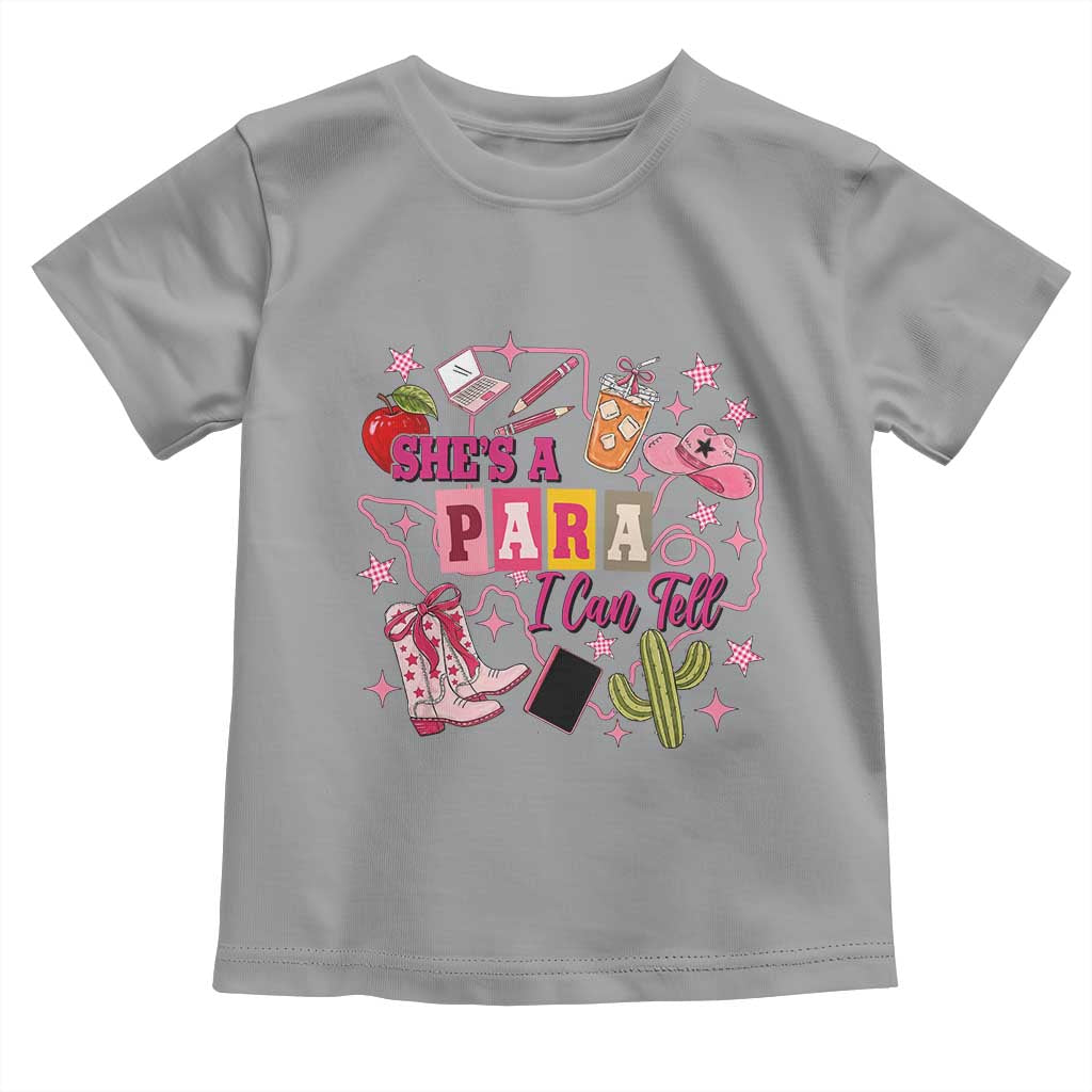 Funny Western Teacher Aide Graphic Toddler T Shirt She's A Para I Can Tell