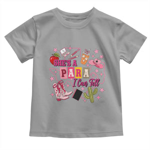 Funny Western Teacher Aide Graphic Toddler T Shirt She's A Para I Can Tell