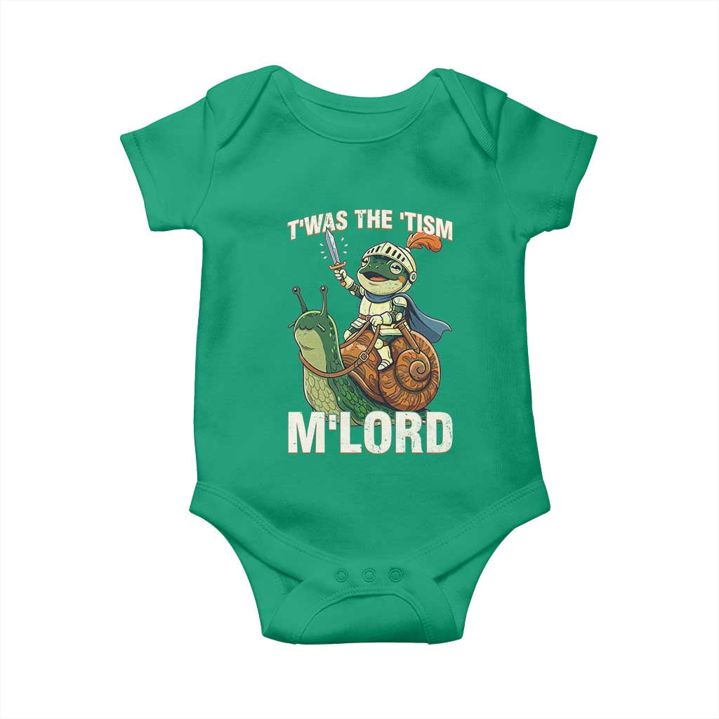 Funny Medieval Knight Frog Meme With Sword Baby Onesie Twas The Tism MLord