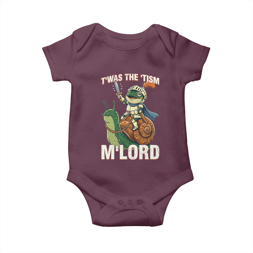 Funny Medieval Knight Frog Meme With Sword Baby Onesie Twas The Tism MLord