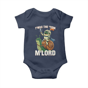 Funny Medieval Knight Frog Meme With Sword Baby Onesie Twas The Tism MLord