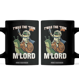Funny Medieval Knight Frog Meme With Sword Coffee Mug Twas The Tism MLord