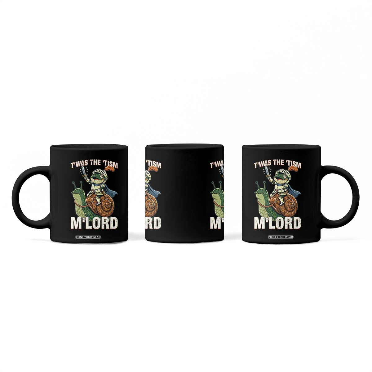 Funny Medieval Knight Frog Meme With Sword Coffee Mug Twas The Tism MLord