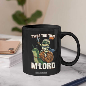 Funny Medieval Knight Frog Meme With Sword Coffee Mug Twas The Tism MLord