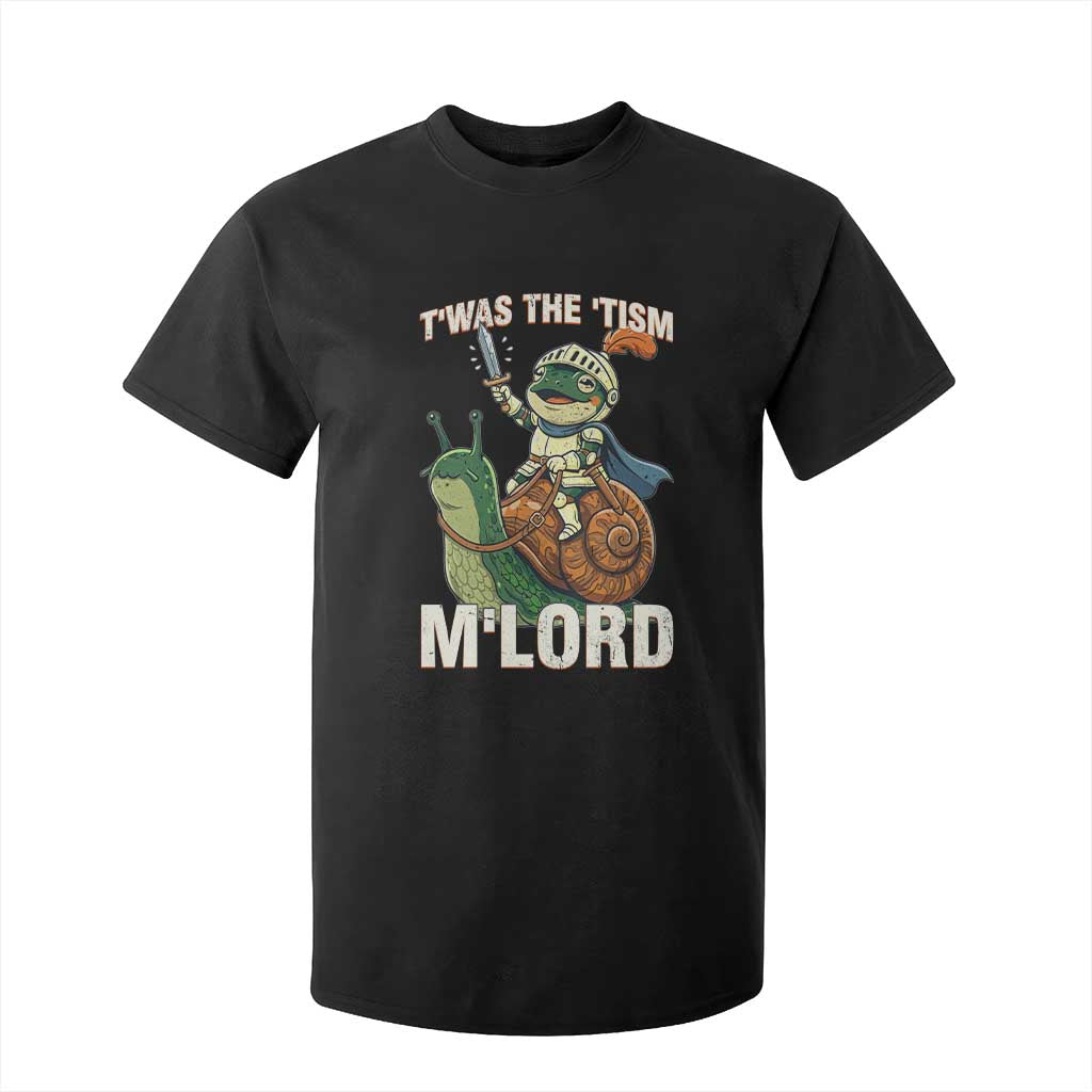 Funny Medieval Knight Frog Meme With Sword T Shirt For Kid Twas The Tism MLord