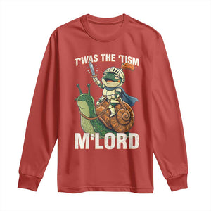 Funny Medieval Knight Frog Meme With Sword Long Sleeve Shirt Twas The Tism MLord