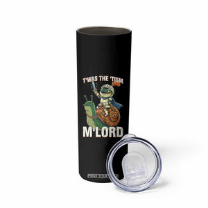 Funny Medieval Knight Frog Meme With Sword Skinny Tumbler Twas The Tism MLord