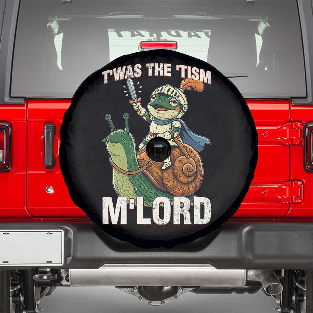 Funny Medieval Knight Frog Meme With Sword Spare Tire Cover Twas The Tism MLord