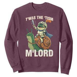 Funny Medieval Knight Frog Meme With Sword Sweatshirt Twas The Tism MLord