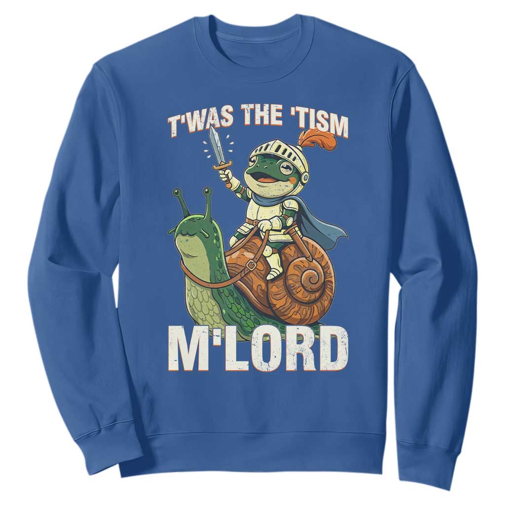 Funny Medieval Knight Frog Meme With Sword Sweatshirt Twas The Tism MLord