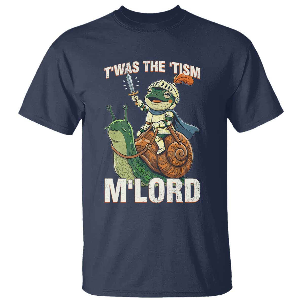 Funny Medieval Knight Frog Meme With Sword T Shirt Twas The Tism MLord