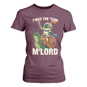 Funny Medieval Knight Frog Meme With Sword T Shirt For Women Twas The Tism MLord