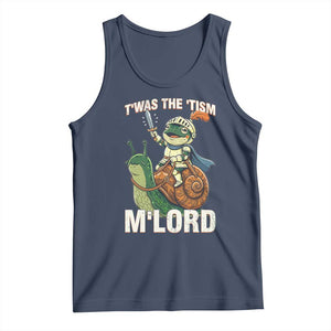 Funny Medieval Knight Frog Meme With Sword Tank Top Twas The Tism MLord