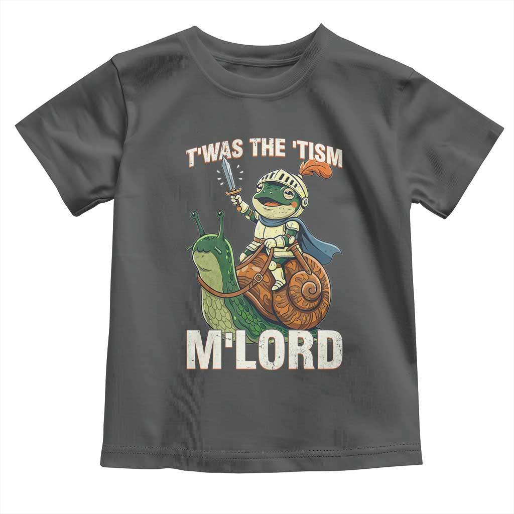 Funny Medieval Knight Frog Meme With Sword Toddler T Shirt Twas The Tism MLord