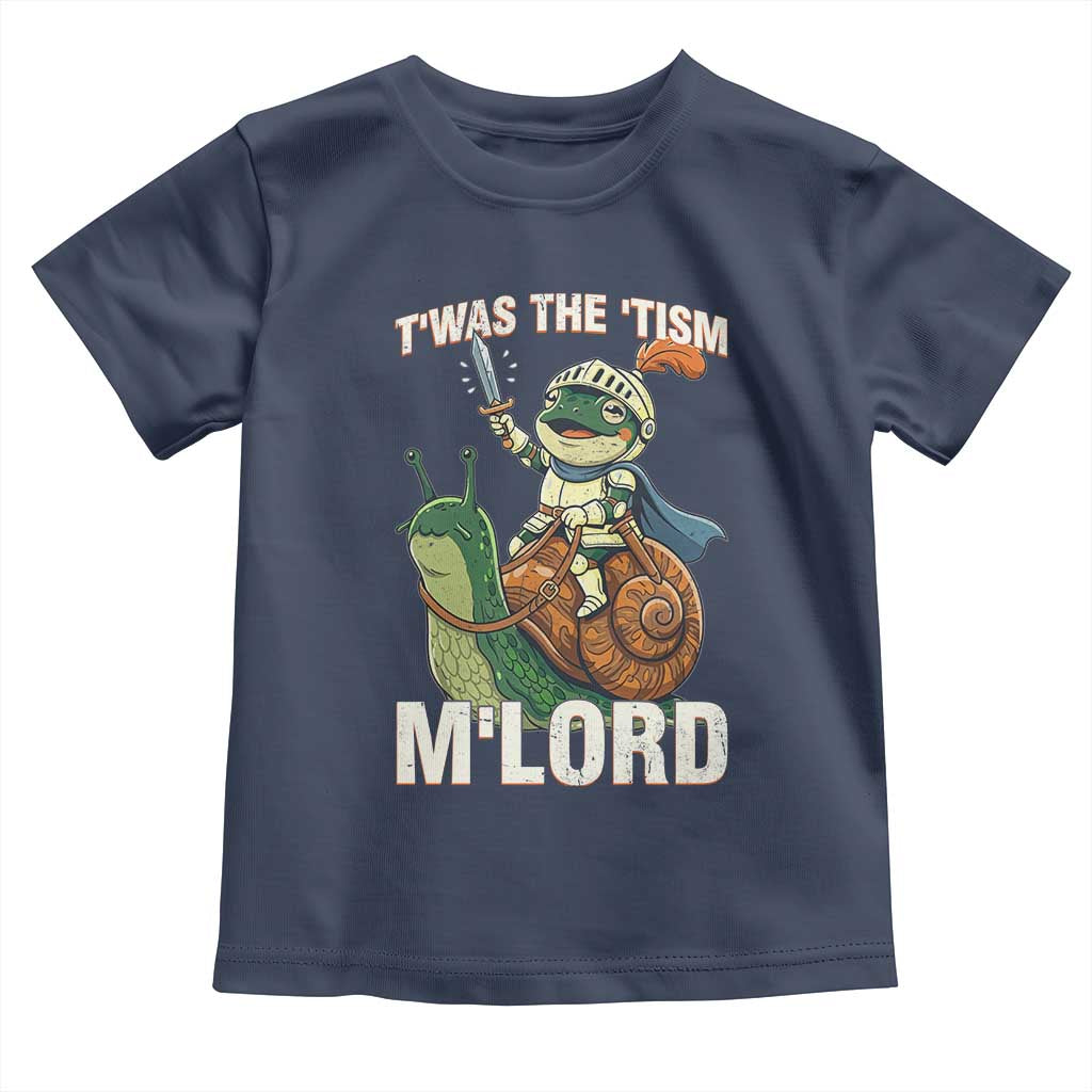 Funny Medieval Knight Frog Meme With Sword Toddler T Shirt Twas The Tism MLord