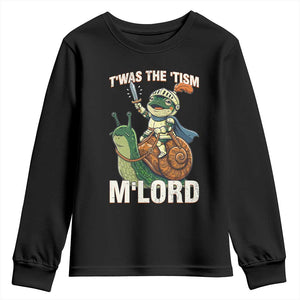 Funny Medieval Knight Frog Meme With Sword Youth Sweatshirt Twas The Tism MLord