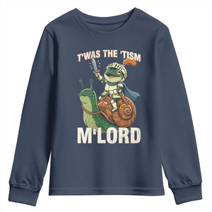 Funny Medieval Knight Frog Meme With Sword Youth Sweatshirt Twas The Tism MLord