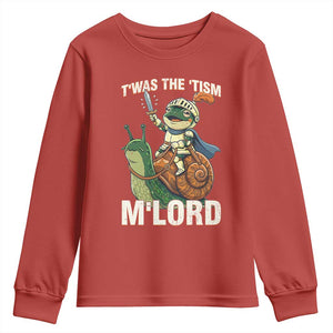 Funny Medieval Knight Frog Meme With Sword Youth Sweatshirt Twas The Tism MLord