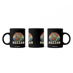 Funny Huzzah Frog Meme Coffee Mug Medieval Knight With Sword Graphic