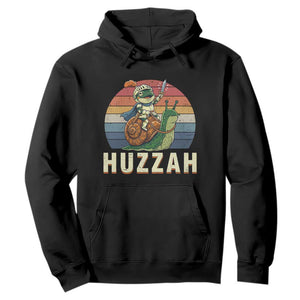 Funny Huzzah Frog Meme Hoodie Medieval Knight With Sword Graphic