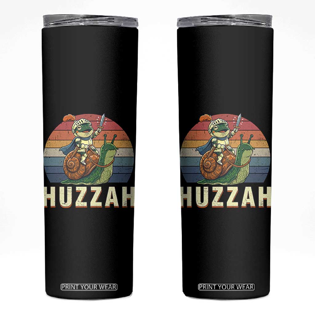 Funny Huzzah Frog Meme Skinny Tumbler Medieval Knight With Sword Graphic