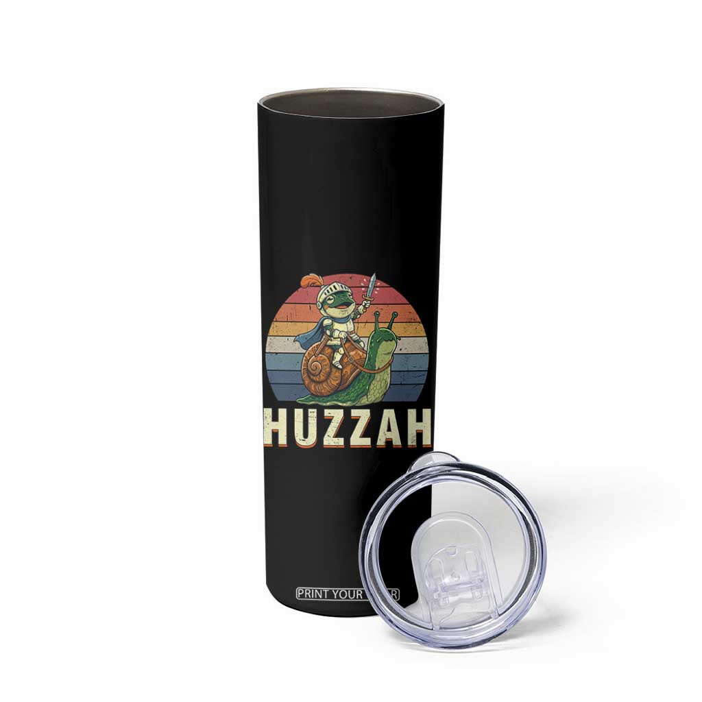 Funny Huzzah Frog Meme Skinny Tumbler Medieval Knight With Sword Graphic