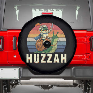 Funny Huzzah Frog Meme Spare Tire Cover Medieval Knight With Sword Graphic