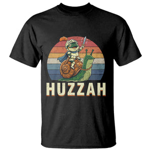 Funny Huzzah Frog Meme T Shirt Medieval Knight With Sword Graphic